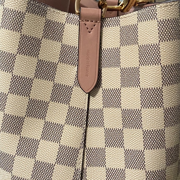 RARE Damier Azur Neonoe MM Eau De Rose Bucket style bag - Picture 3 of 11